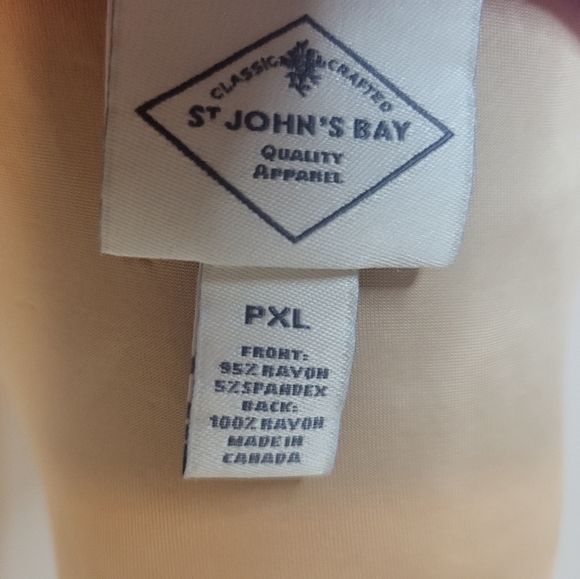 St. John's Bay - Pink, Purple and White Patterned Top, Size PXL - Picture 3 of 4